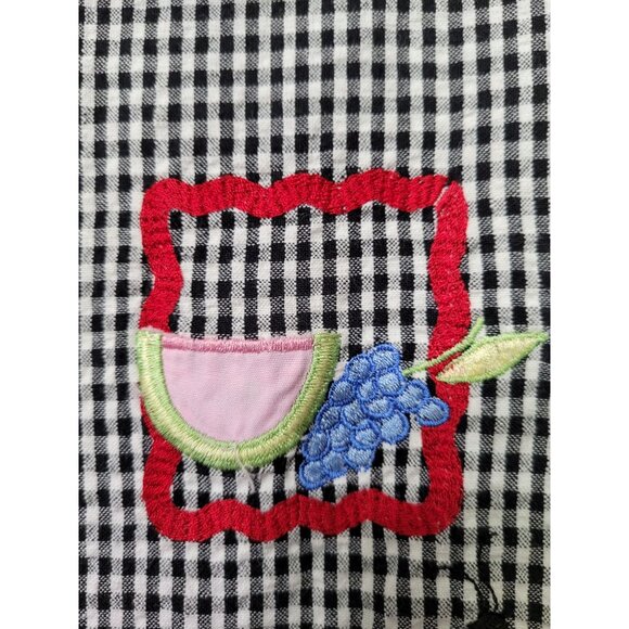 Vtg Bobbie Brooks Womens Black Gingham Short Sleeve Button-Up Shirt M Patchwork - Picture 7 of 12